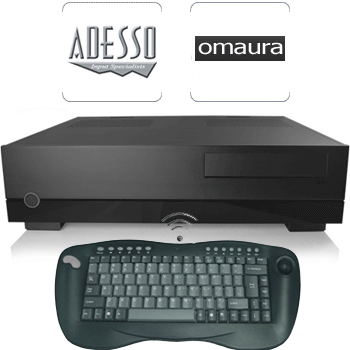 TF8-K1 - Omaura - Omaura TF8 mATX HTPC case Black or Silver + Adesso RF Keyboard without PSU - 