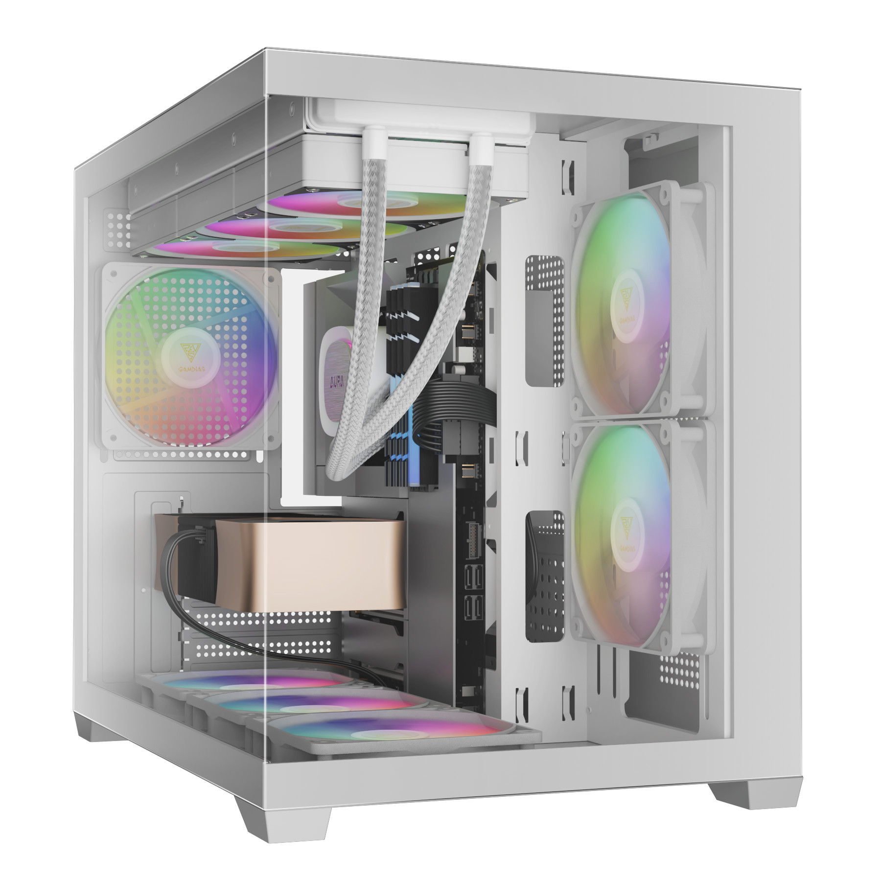 Gamdias - AURA-GC10M-WH-ARGB -   