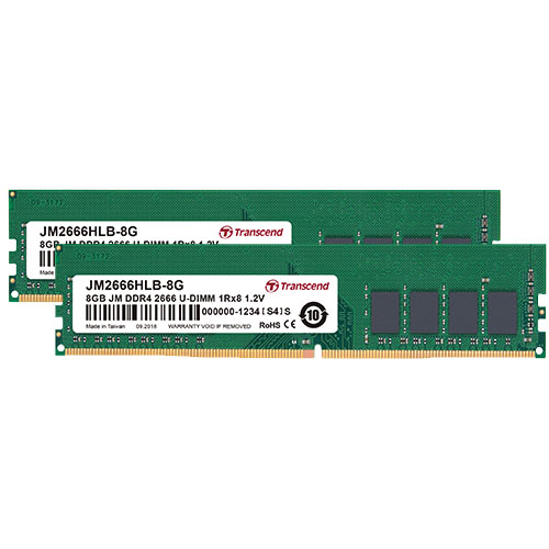 Transcend - JM2666HLB-8Gx2-PC - התמונה להמחשה בלבד