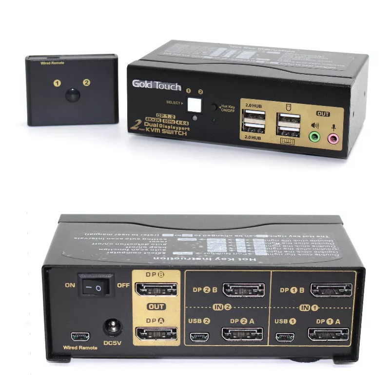 Gold Touch - KVM-DP-2-2 -   