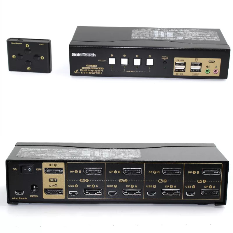 Gold Touch - KVM-DP-4-2 - התמונה להמחשה בלבד