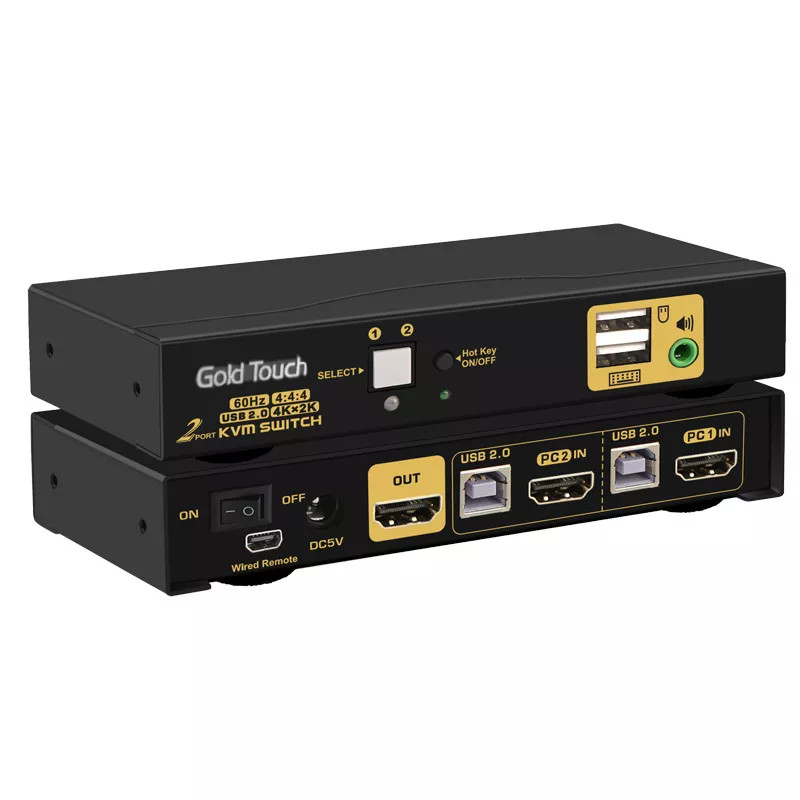 Gold Touch - KVM-HDMI-2-4K60C - התמונה להמחשה בלבד