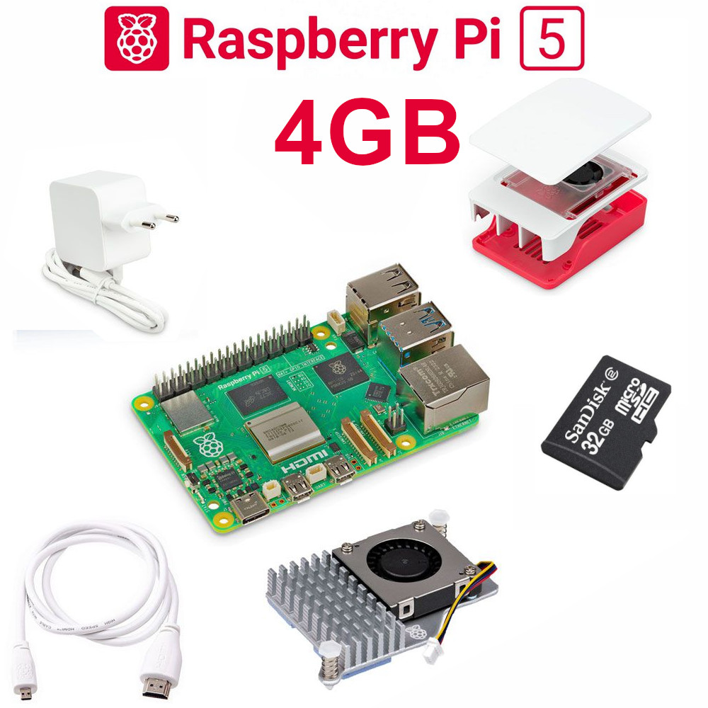 Raspberry Pi - RPI5-4GB-Kit - התמונה להמחשה בלבד
