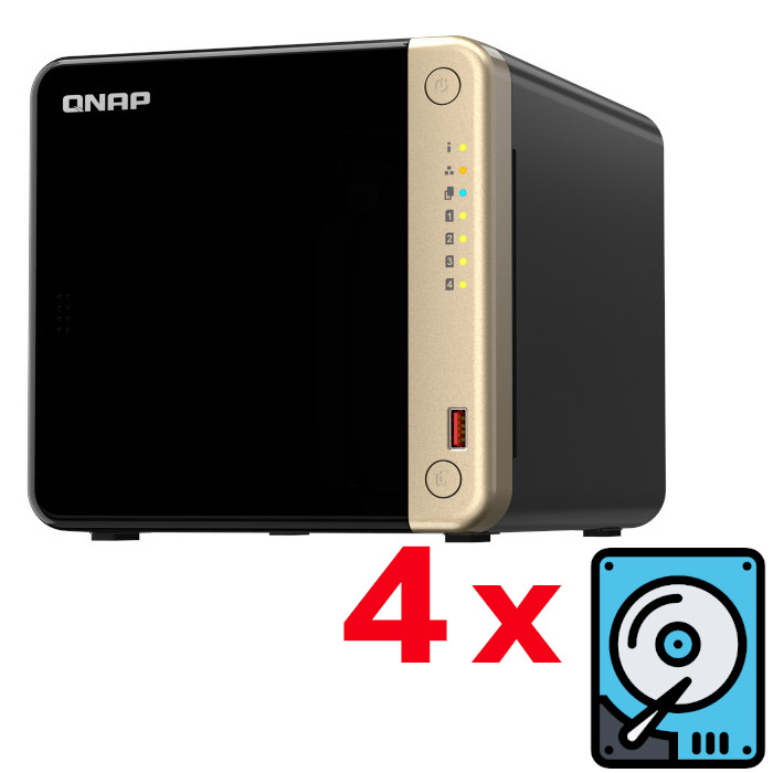 QNAP - TS-464-8G-48TB - התמונה להמחשה בלבד