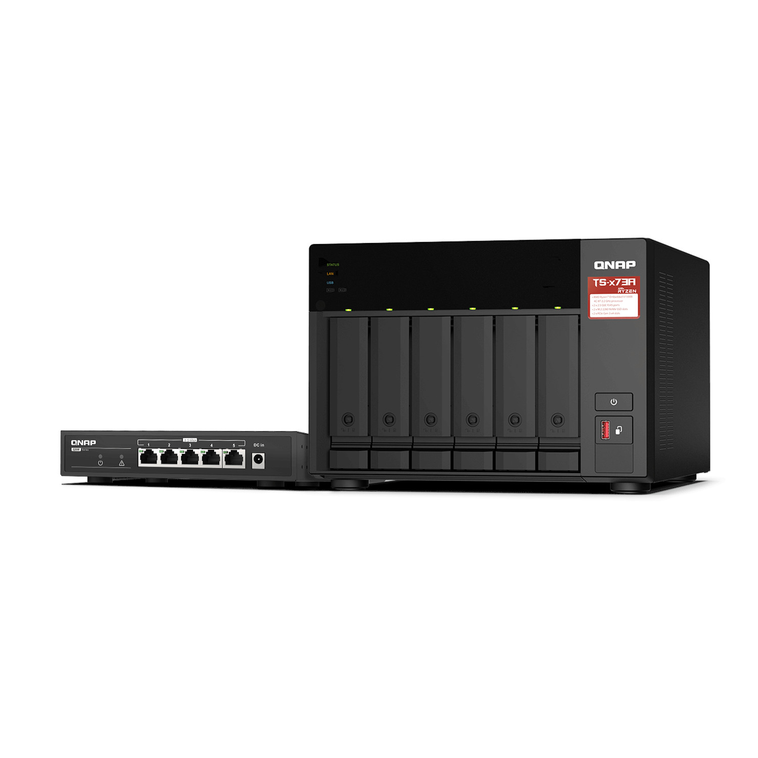 QNAP - TS-673A-SW5T - התמונה להמחשה בלבד