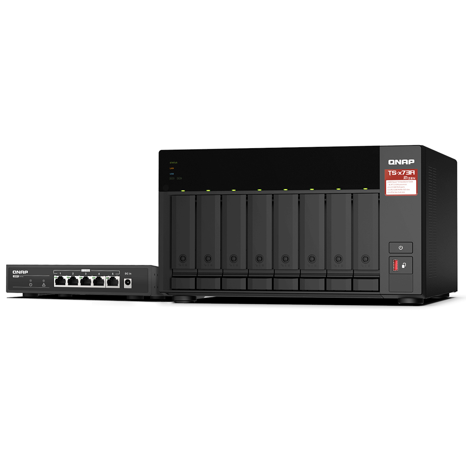 QNAP - TS-873A-SW5T - התמונה להמחשה בלבד